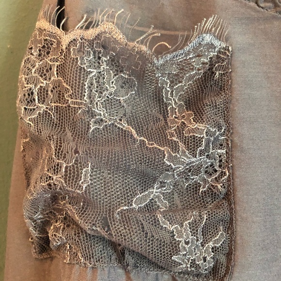 Anthropologie Silk camisole with lace pocket - Picture 2 of 5